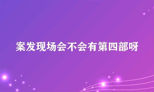 案发现场会不会有第四部呀