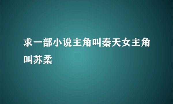 求一部小说主角叫秦天女主角叫苏柔