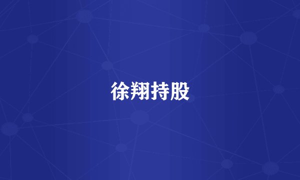 徐翔持股
