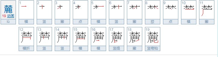 林鹿上下结构组成啥字?