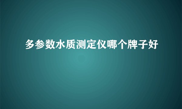 多参数水质测定仪哪个牌子好