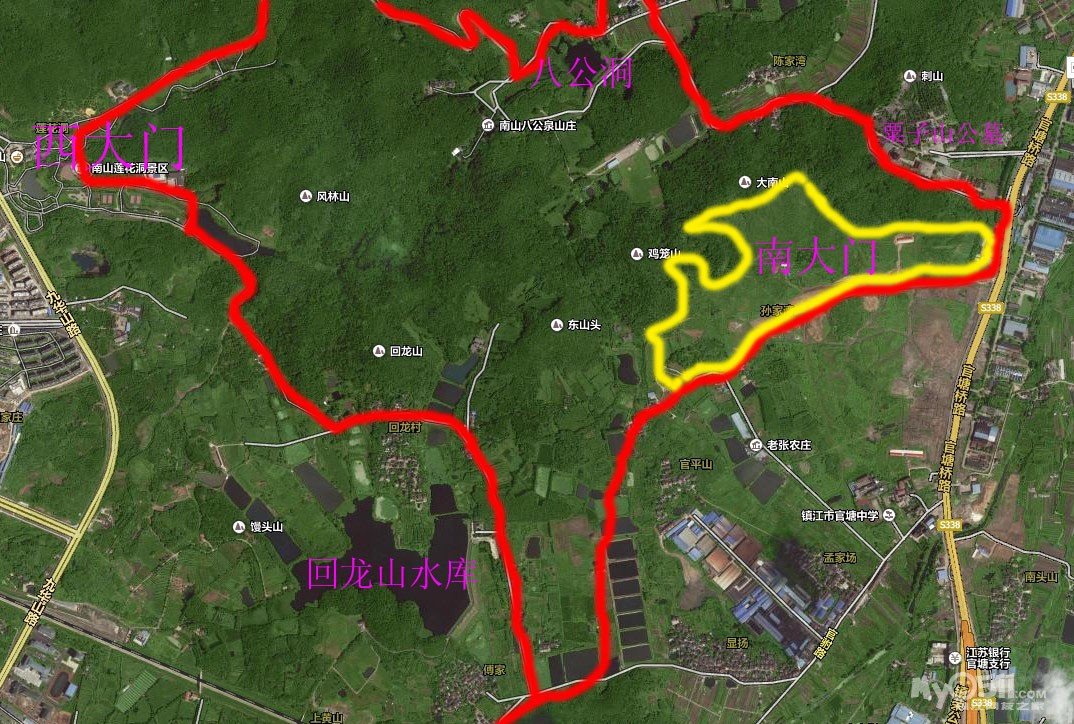 镇江南山风景区有一个南大门在哪里啊，是新建的。