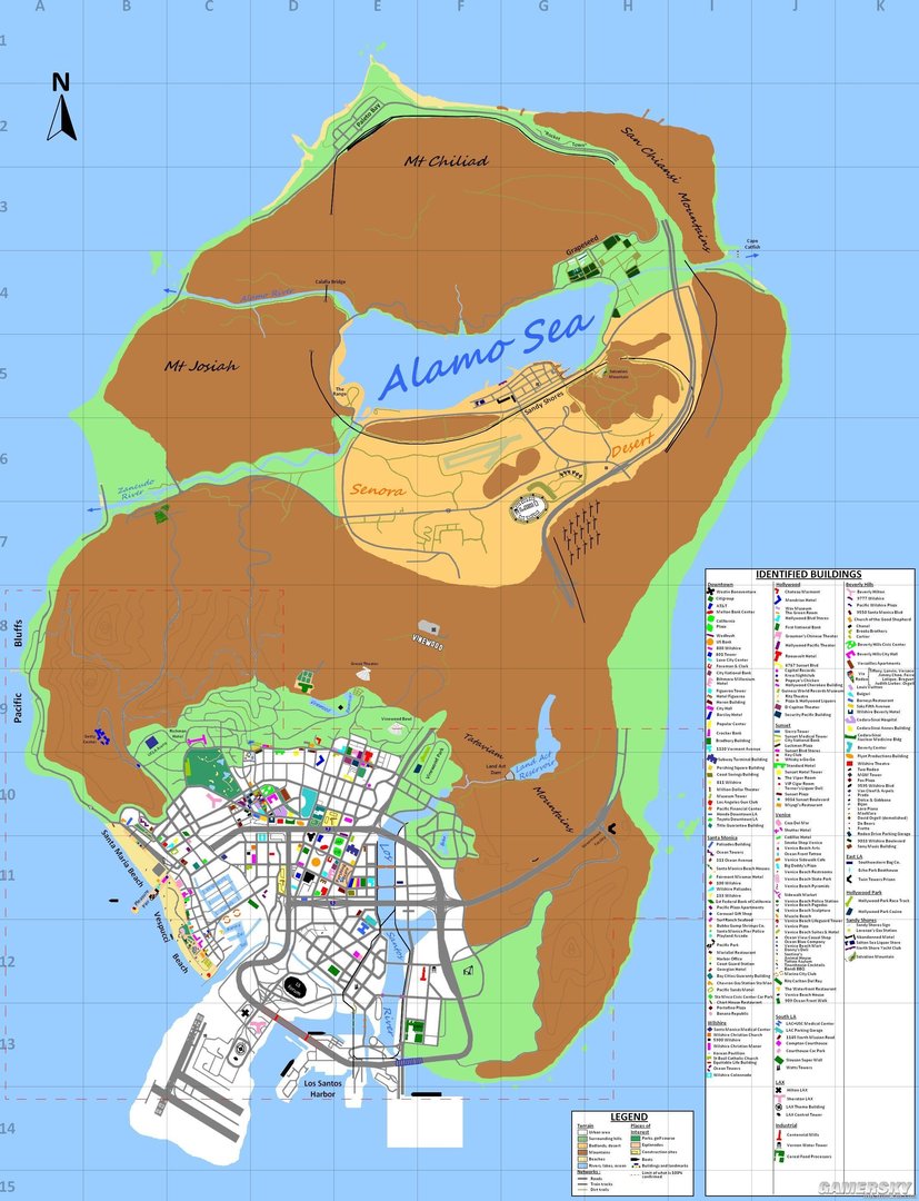 GTA5的地图与真实洛杉矶地图差多少?