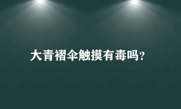 大青褶伞触摸有毒吗?