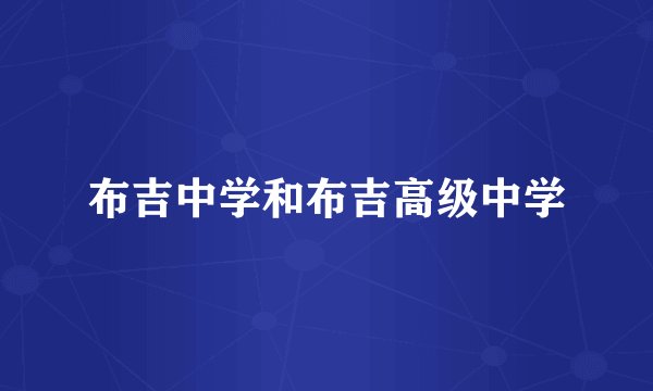 布吉中学和布吉高级中学