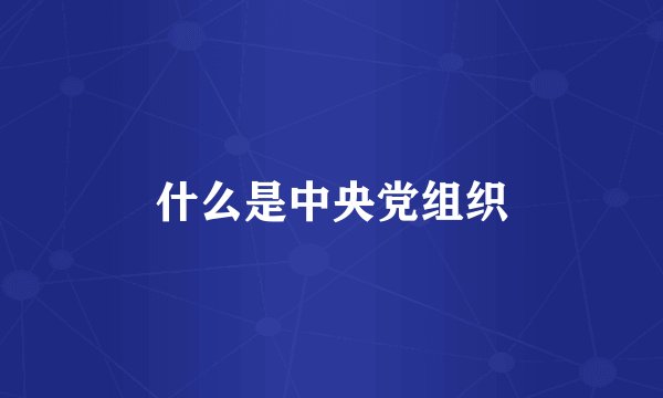 什么是中央党组织