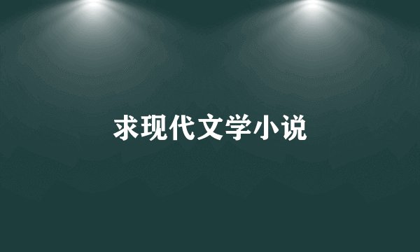 求现代文学小说