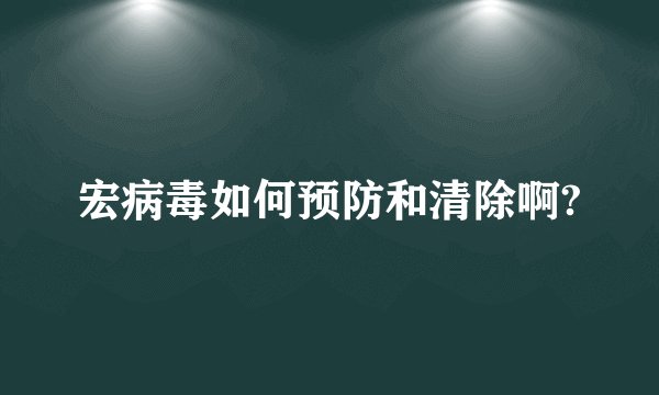 宏病毒如何预防和清除啊?