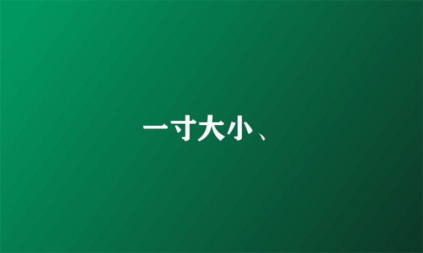 一寸大小、