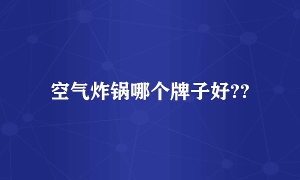 空气炸锅哪个牌子好??