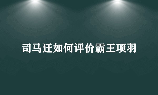司马迁如何评价霸王项羽