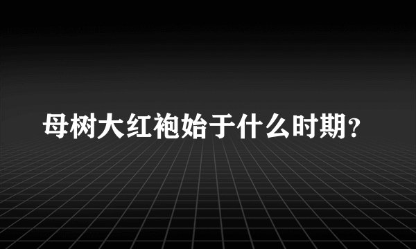 母树大红袍始于什么时期？