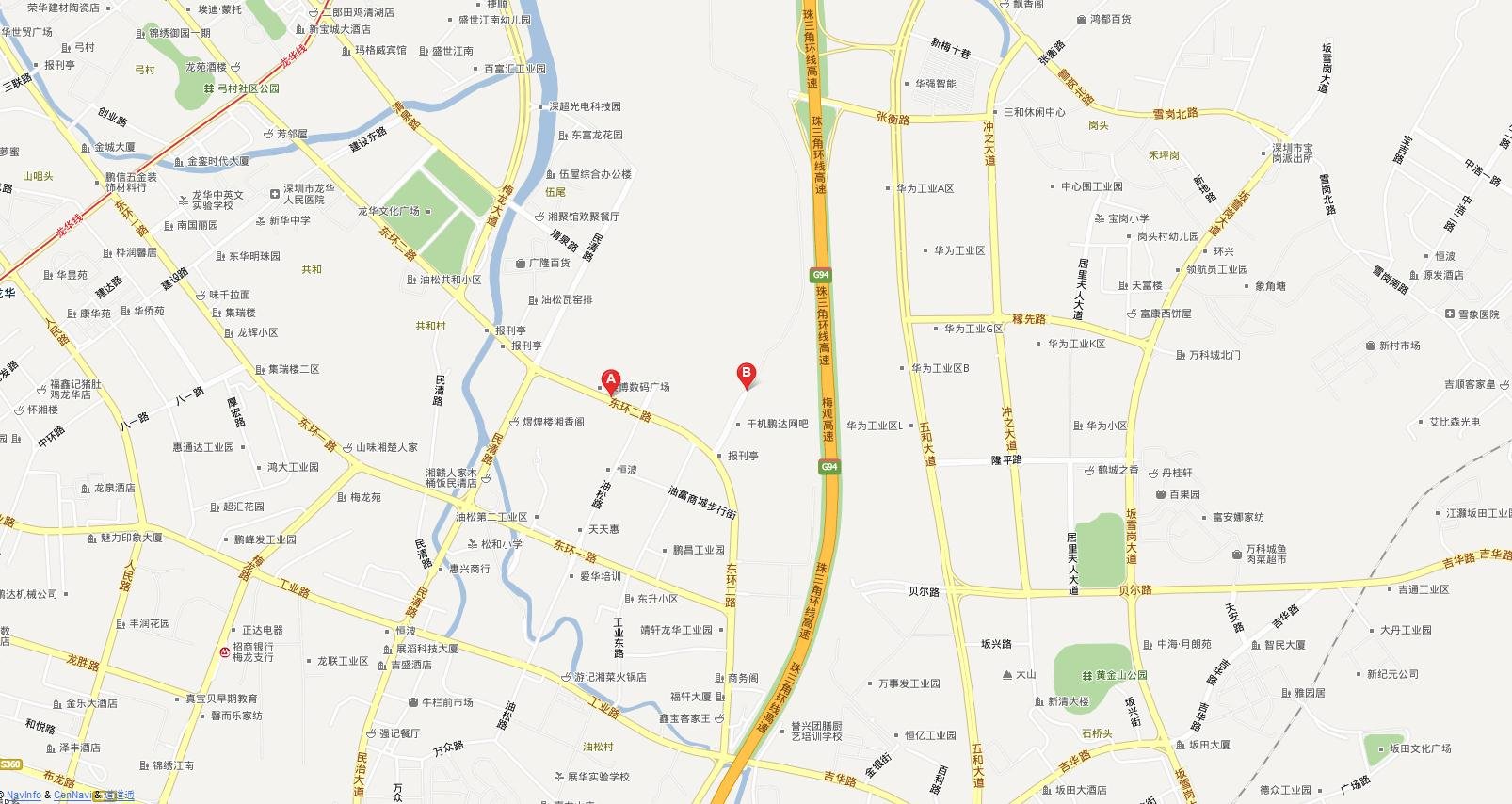 龙华富士康地图