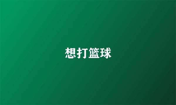 想打篮球