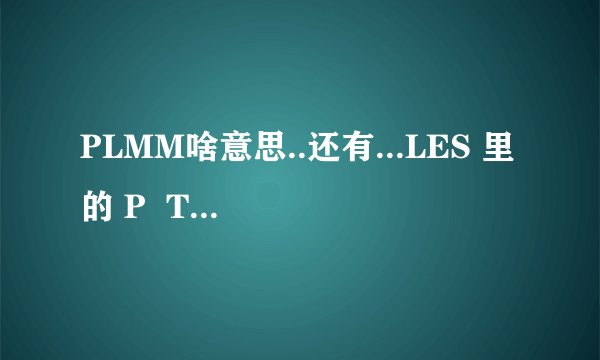 PLMM啥意思..还有...LES 里的 P  T  什么意思
