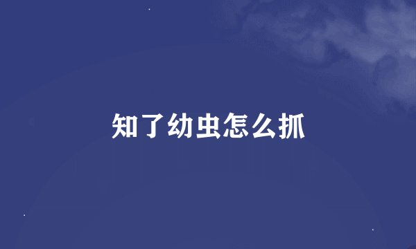 知了幼虫怎么抓