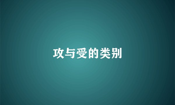 攻与受的类别