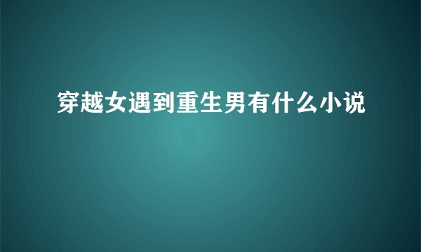 穿越女遇到重生男有什么小说