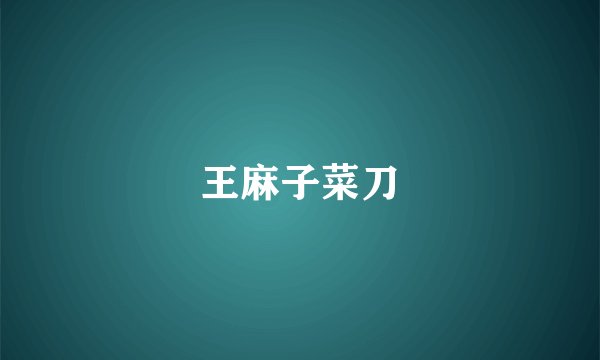王麻子菜刀