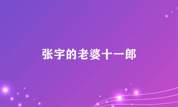 张宇的老婆十一郎