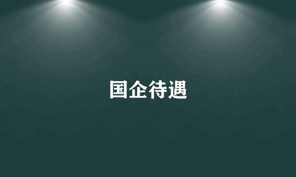 国企待遇