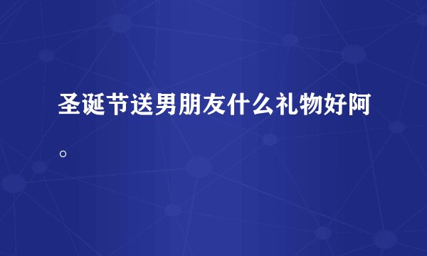 圣诞节送男朋友什么礼物好阿。