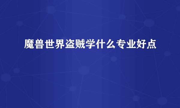 魔兽世界盗贼学什么专业好点