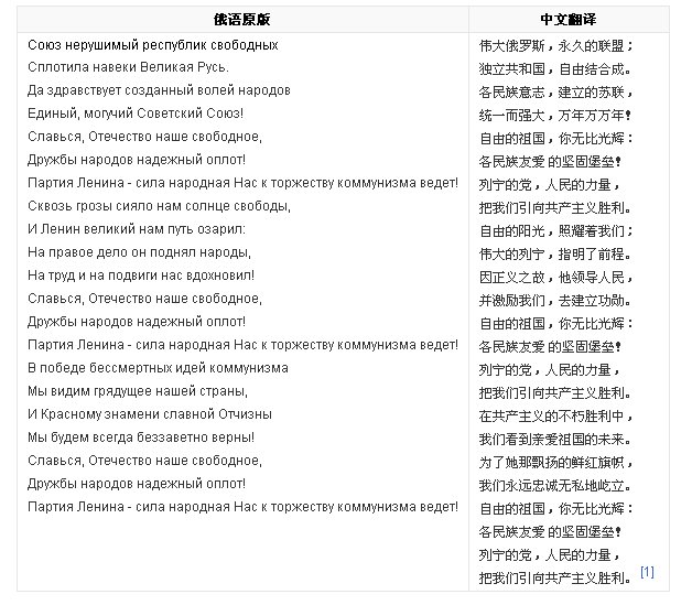 前苏联俄罗斯为什么有3个不同的国歌?