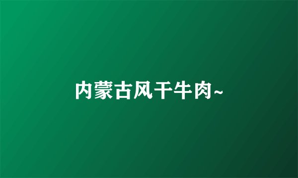 内蒙古风干牛肉~