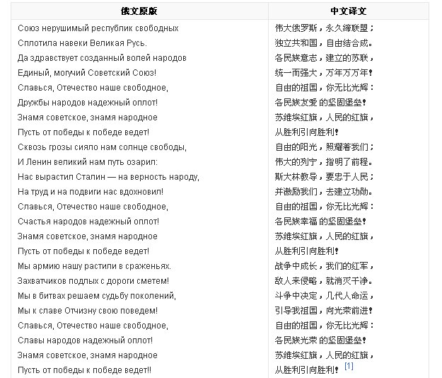 前苏联俄罗斯为什么有3个不同的国歌?