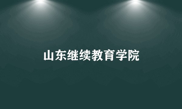山东继续教育学院