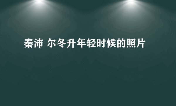 秦沛 尔冬升年轻时候的照片