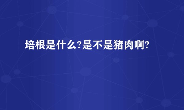 培根是什么?是不是猪肉啊?