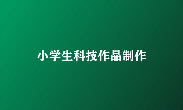 小学生科技作品制作