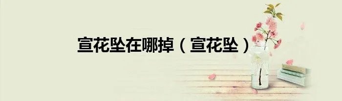 宣花坠在哪掉（宣花坠）