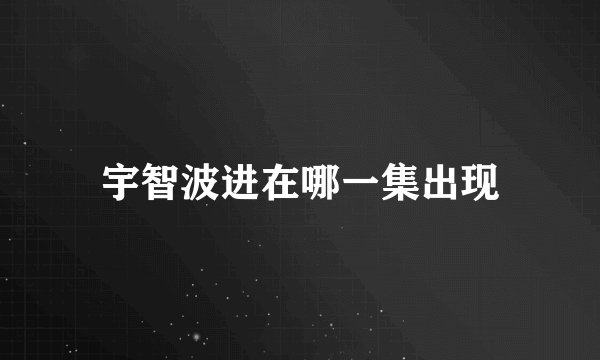 宇智波进在哪一集出现