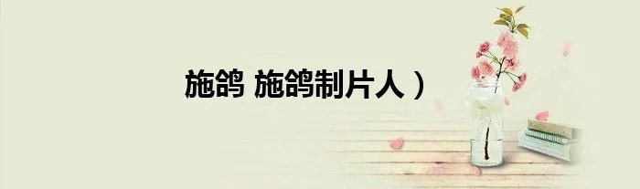 施鸽 施鸽制片人）