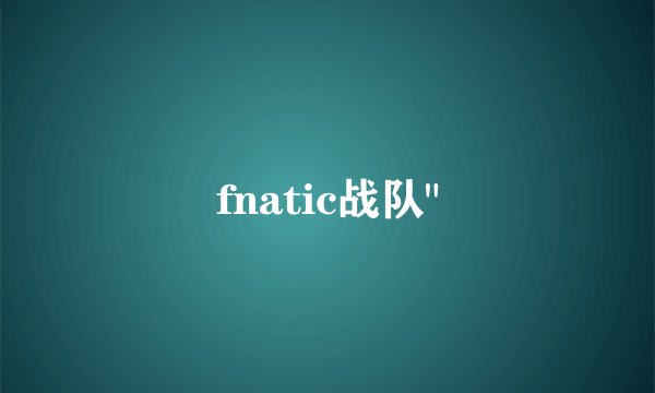 fnatic战队