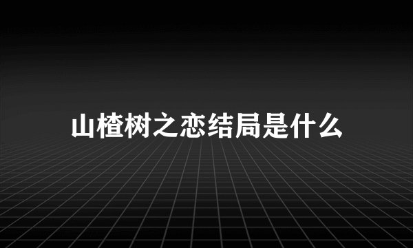 山楂树之恋结局是什么