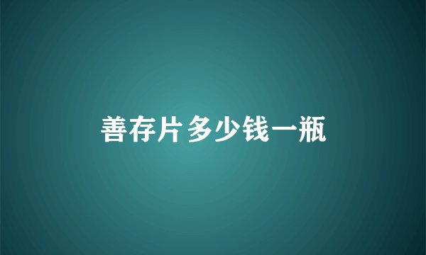 善存片多少钱一瓶