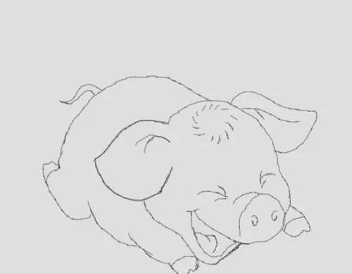 可爱的小猪是怎么画的