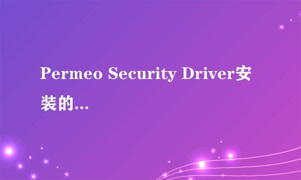 Permeo Security Driver安装的时候 到输入 name company license 和enrpty 的时候 后面两个输什么可以啊