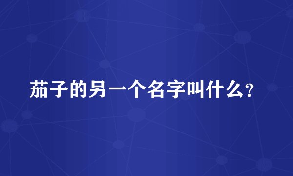 茄子的另一个名字叫什么？