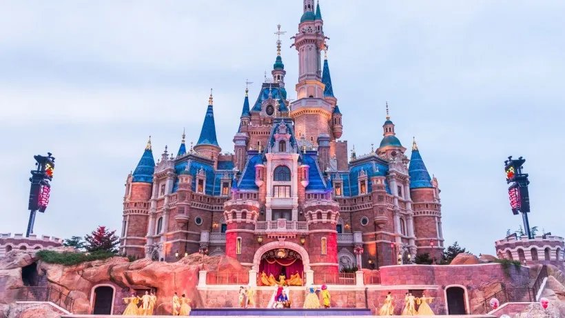 抖音迪士尼城堡烟花壁纸背景图大全