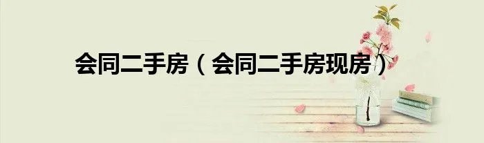 会同二手房（会同二手房现房）