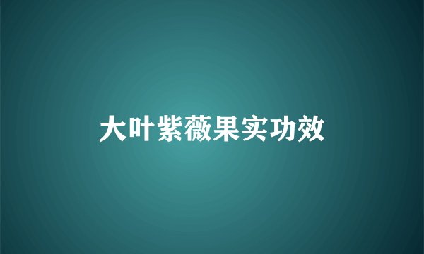 大叶紫薇果实功效