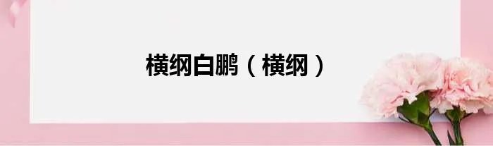 横纲白鹏（横纲）