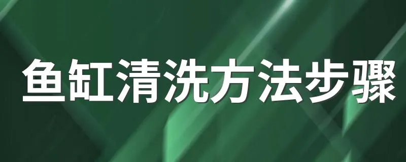 鱼缸清洗方法步骤 如何简单清洗鱼缸