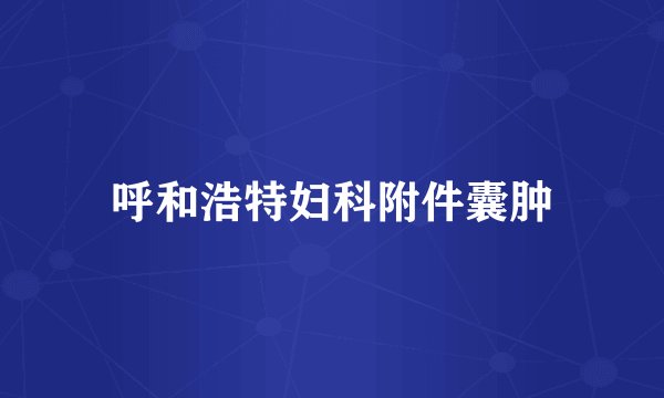 呼和浩特妇科附件囊肿