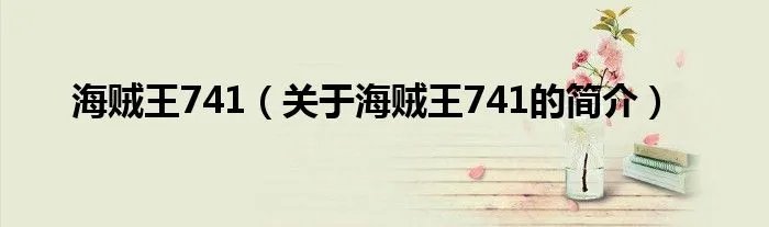 海贼王741（关于海贼王741的简介）